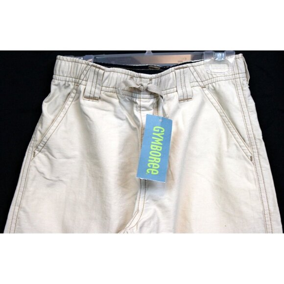 2008 Gymboree Global Surf Cargo Pants Light Khaki Casual sz 7 Boys Beach Roll up - Picture 2 of 9